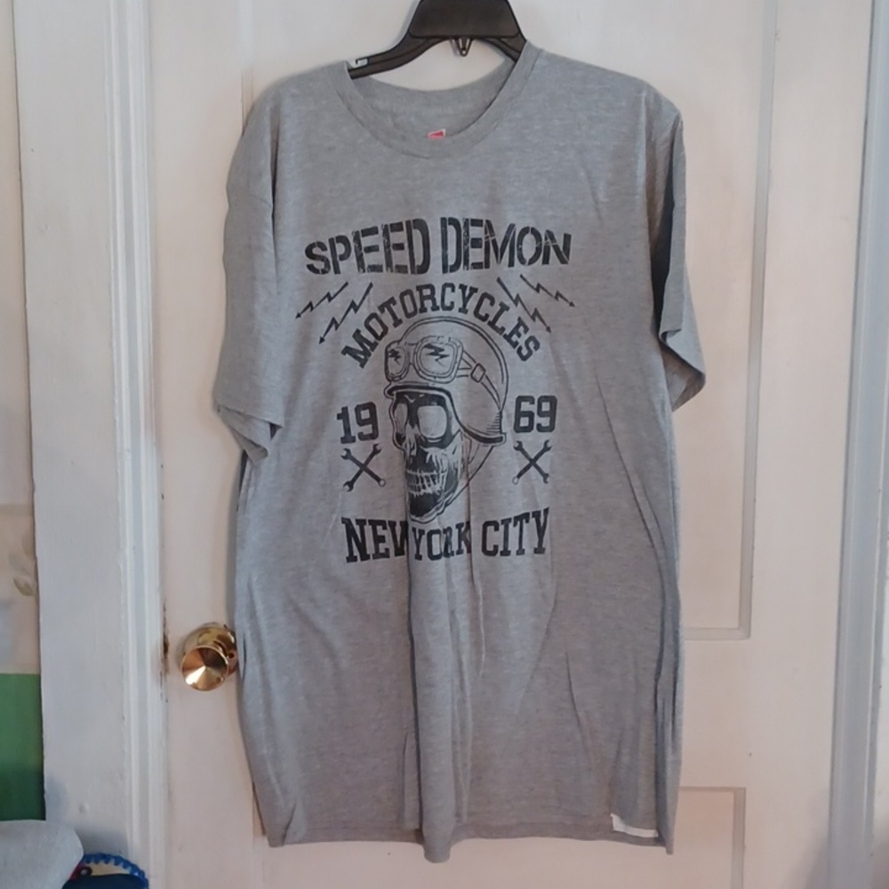 Motorcycle tee shirt speed demon New York City men's size XXLARGE
